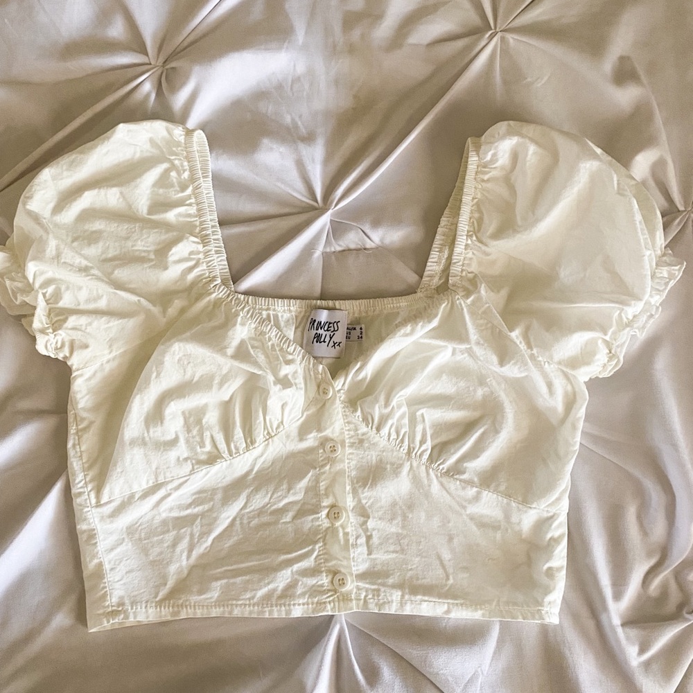 princess polly: lemon abe crop top